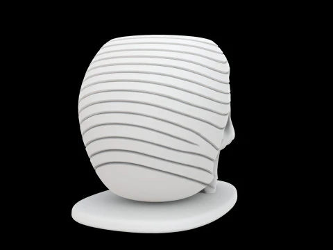 Zen Wave Skull Pen Cup 3D Print Model