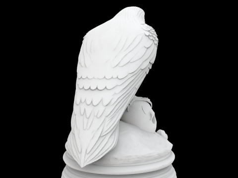 Dark Omen Raven Sculpture 3D Druckmodell