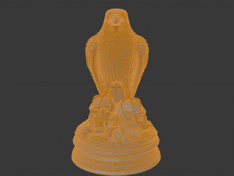 Dark Omen Raven Sculpture 3D Druckmodell