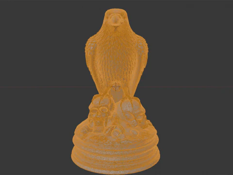 Dark Omen Raven Sculpture 3D Print Model