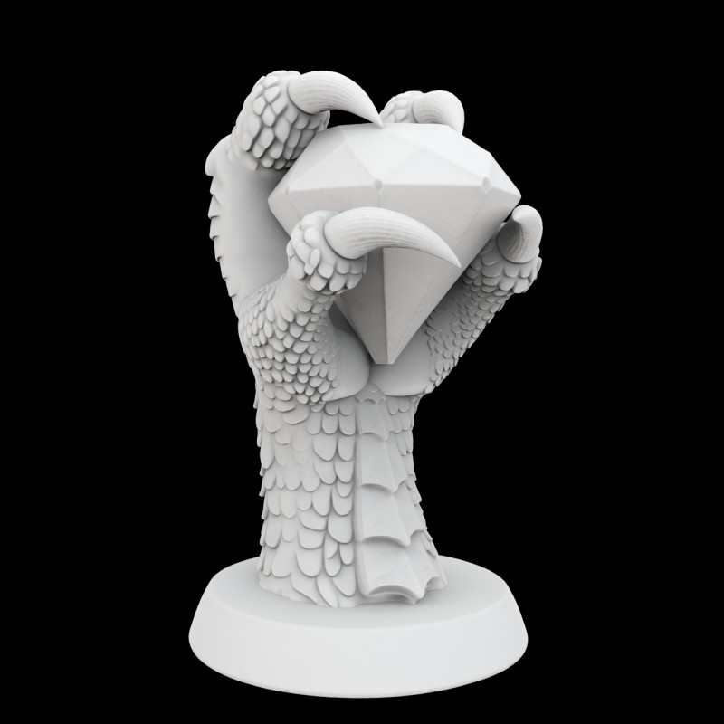 Dragon Claw Hollow Storage box 3D 打印模型 .c4d .max .obj .3ds .fbx .stl .blend 
