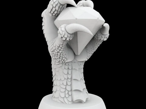 Полый ящик для хранения когтей дракона 3D Принт Модель