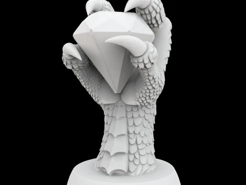 Dragon Claw Hollow Storage box 3D Print Model