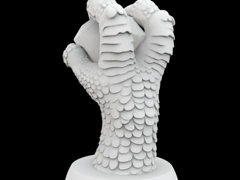 Dragon Claw Hollow Storage box 3D Print Model
