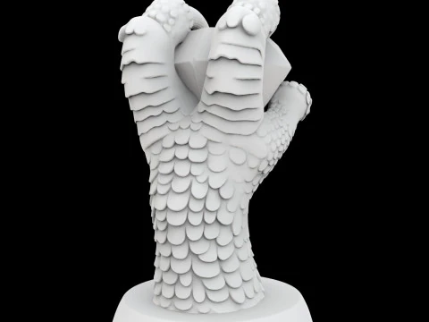 Dragon Claw Hollow Storage box 3D Print Model