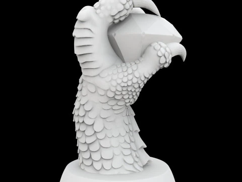 Dragon Claw Hollow Storage box 3D Print Model