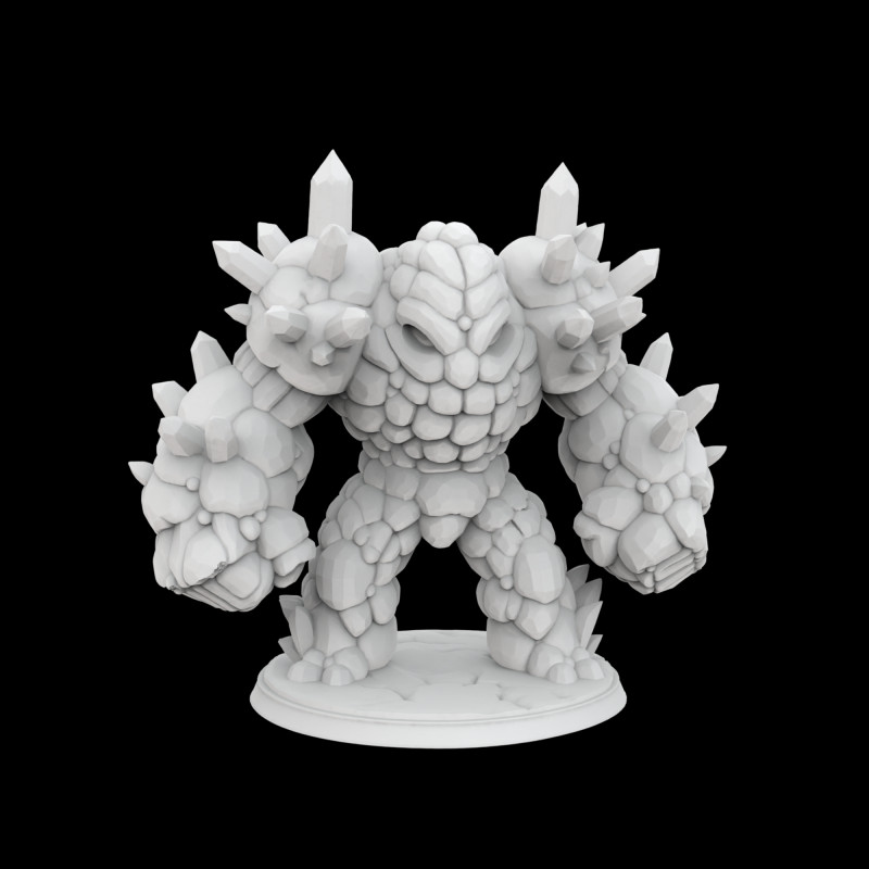Earth Elemental Golem Miniature 3D Принт Модель .c4d .max .obj .3ds .fbx .stl .blend 