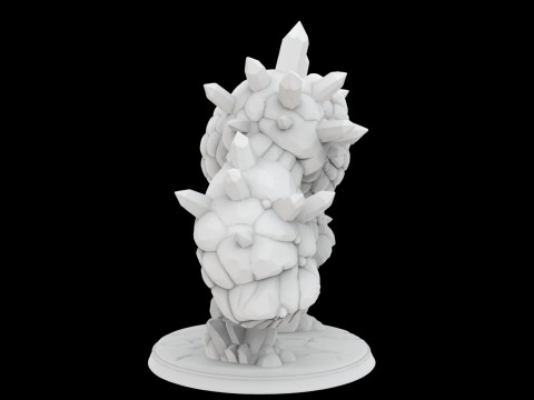 Earth Elemental Golem Miniature 3D Принт Модель