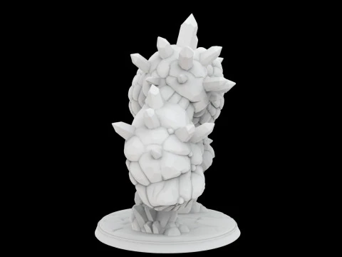Earth Elemental Golem Miniature 3D Print Model