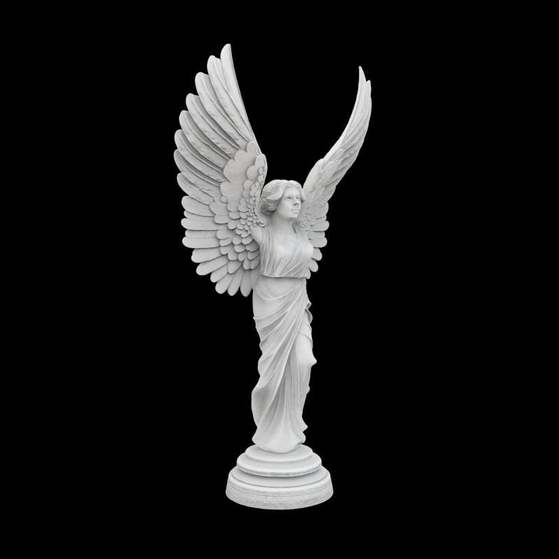 CElegant Angel Wings Rising Sculpture 3D Baskı Modeli .c4d .max .obj .3ds .fbx .stl .blend