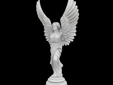 CElegant Angel Wings Rising Sculpture 3D Baskı Modeli
