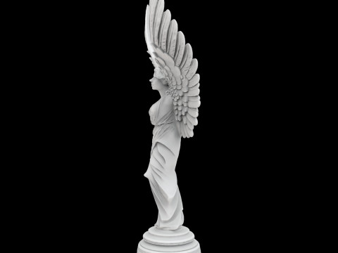 CElegant Angel Wings Rising Sculpture 3D Baskı Modeli