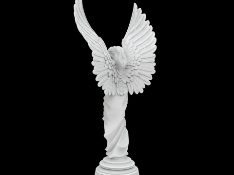 CElegant Angel Wings Rising Sculpture 3D Baskı Modeli