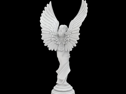 CElegant Angel Wings Rising Sculpture 3D Baskı Modeli