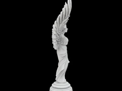 CElegant Angel Wings Rising Sculpture 3D Print Model