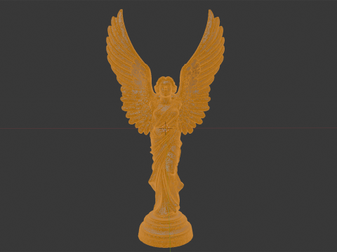 CElegant Angel Wings Rising Sculpture 3D Baskı Modeli