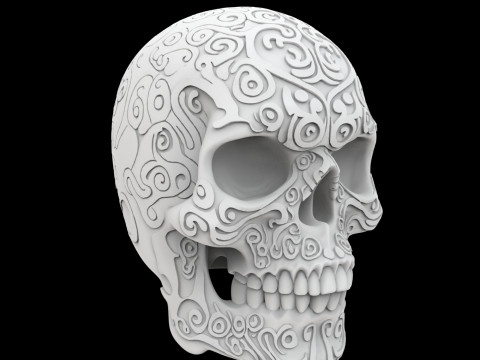 Gothic Ornamental Skull 3D प्रिंट मॉडल