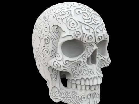 Gotycka ozdobna czaszka Model do druku 3D
