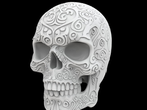 Gothic Ornamental Skull 3D 프린트 모델