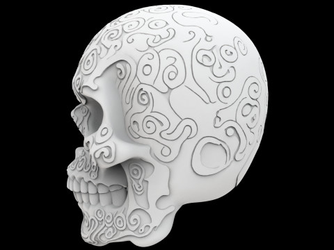 Gothic Ornamental Skull 3D 프린트 모델
