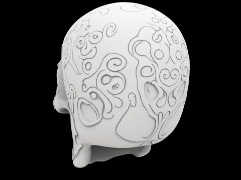 Gothic Ornamental Skull 3D 프린트 모델