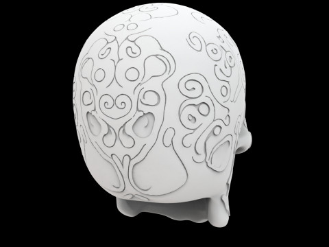Gothic Ornamental Skull 3D 프린트 모델