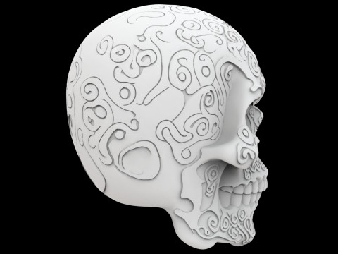 Gothic Ornamental Skull 3D 프린트 모델