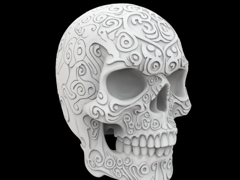 Gothic Ornamental Skull 3D 프린트 모델