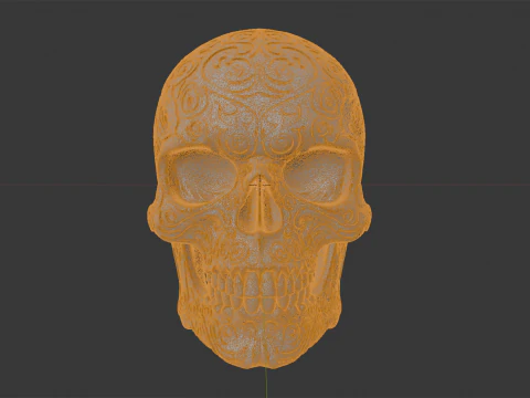 Gothic Ornamental Skull 3D Print Model
