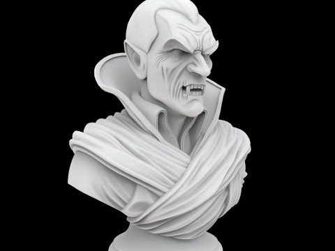 Gothic Vampire Bust 3D 打印模型