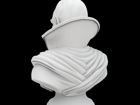 Gothic Vampire Bust 3D Print Model