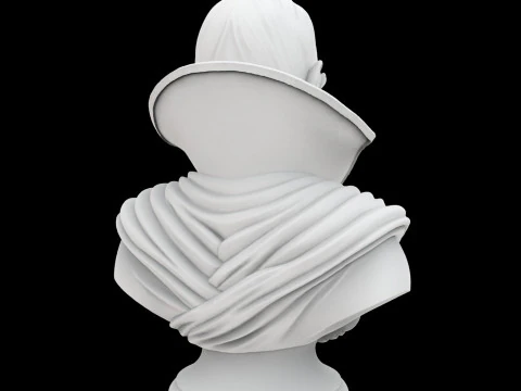 Gothic Vampire Bust 3D Print Model