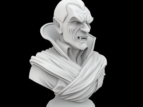 Gothic Vampire Bust Modello di stampa 3D