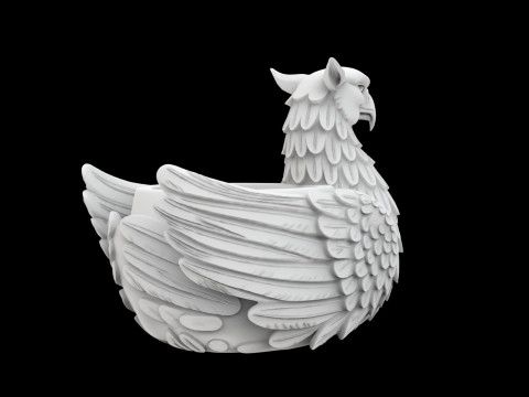 Mythical Griffin Planter Decorative Modelo de Impressão 3D