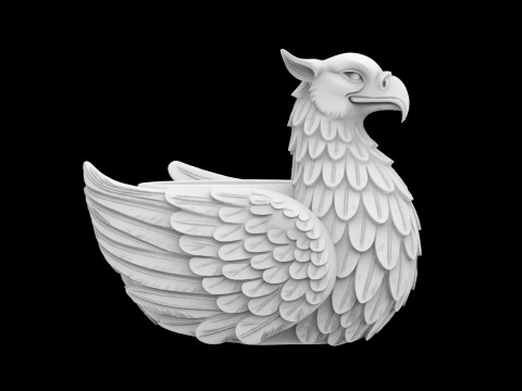 Mythical Griffin Planter Decorative 3D Print Model