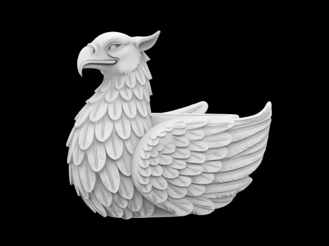 Mythical Griffin Planter Decorative 3D Print Model