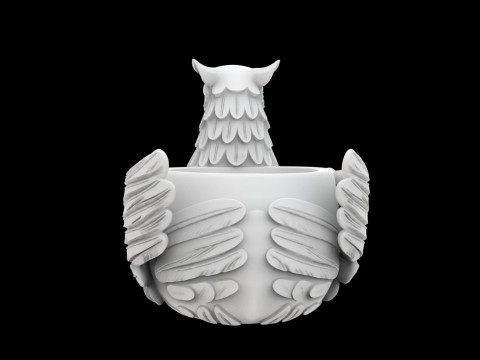 Mythical Griffin Planter Decorative 3D Print Model
