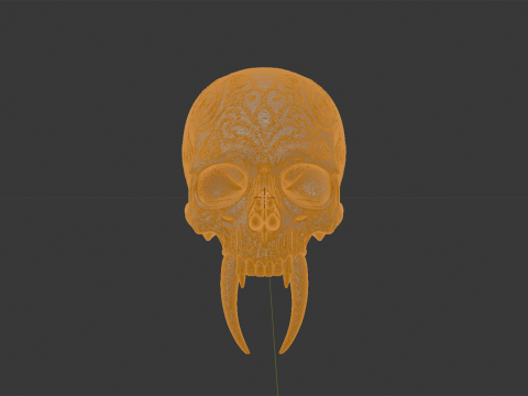 Tribal Skull with Fangs 3D Принт Модель