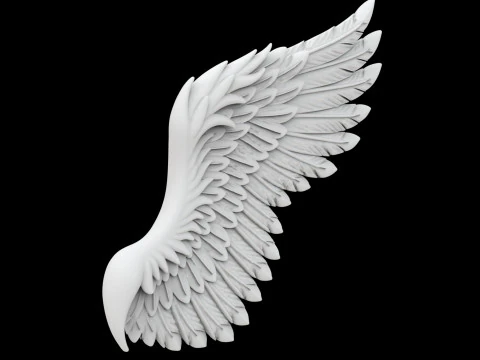 Angelic Demon Wings with Dark Feathers 3D Printable Model 3D Print Model