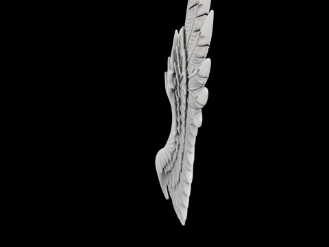 Angelic Demon Wings with Dark Feathers 3D Printable Model 3Dプリントモデル