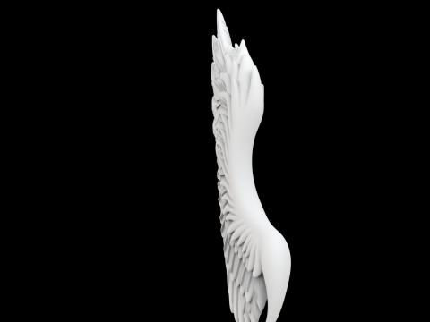 Angelic Demon Wings with Dark Feathers 3D Printable Model 3Dプリントモデル