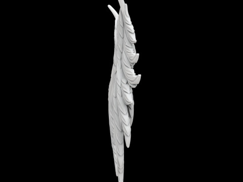 Angelic Feather Earrings 3D Print Model