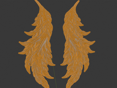 Angelic Feather Earrings 3D Print Model