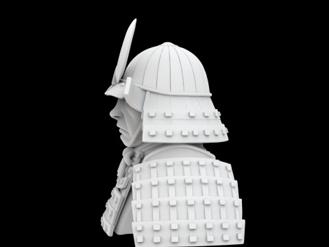 Samurai Warrior Bust 3D 打印模型