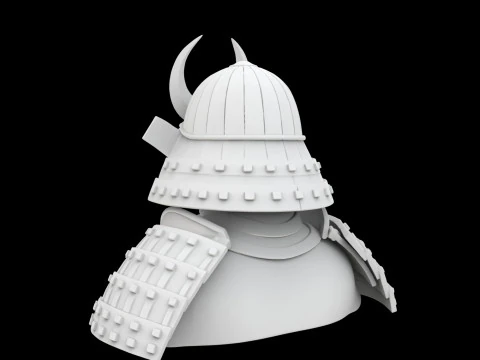 Samurai Warrior Bust 3D Print Model