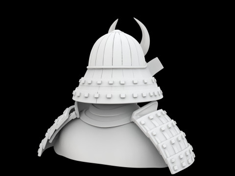 Samurai Warrior Bust 3D 打印模型