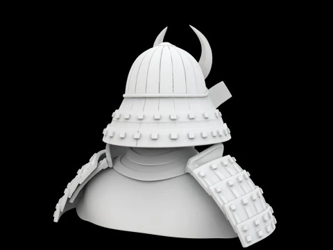 Samurai Warrior Bust 3D Print Model