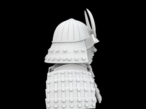 Samurai Warrior Bust 3D Print Model