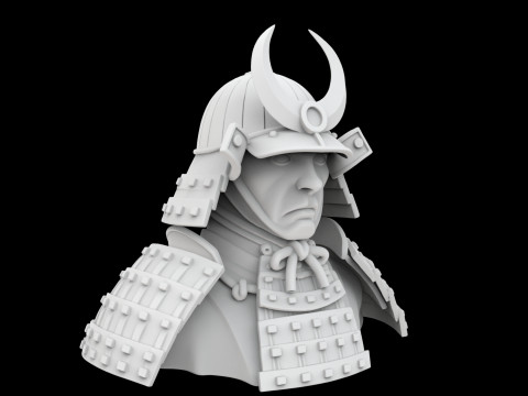 Samurai Warrior Bust 3D 打印模型