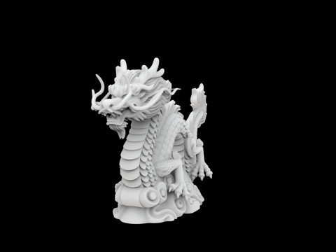 Chinese Dragon Statue 3D Printable M 3D printmodel